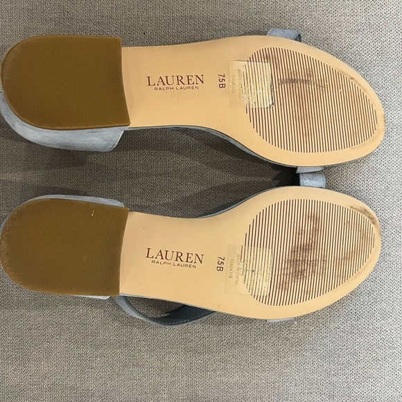 Lauren Betha Blue Suede Ankle Sandal’s - Picture 5 of 7